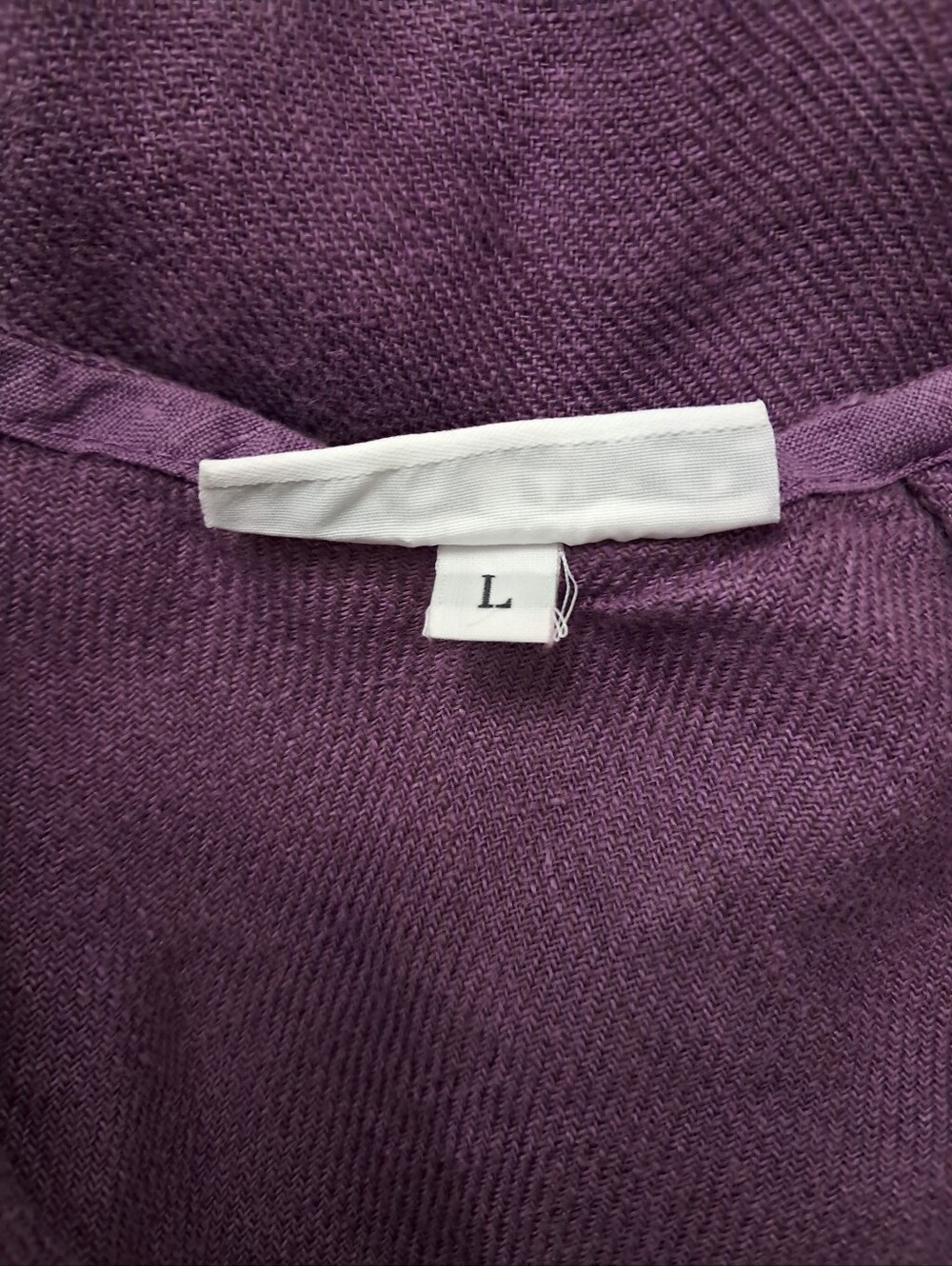 Bryn Walker Linen Tunic Lagenlook Oversized Coastal Purple Size Large - Picture 8 of 10